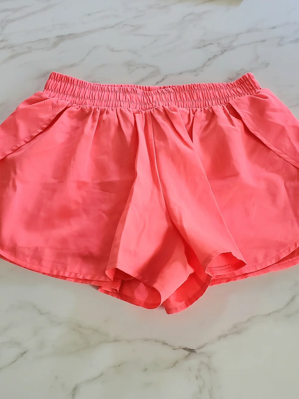 Gap Kids Girl's Quick-Dry Butterfly-Hem Run Shorts Sz. XL (12) Pink EUC